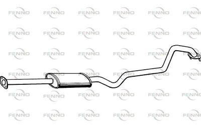  P4284 FENNO Средний глушитель выхлопных газов