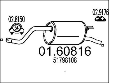  0160816 MTS Глушитель выхлопных газов конечный
