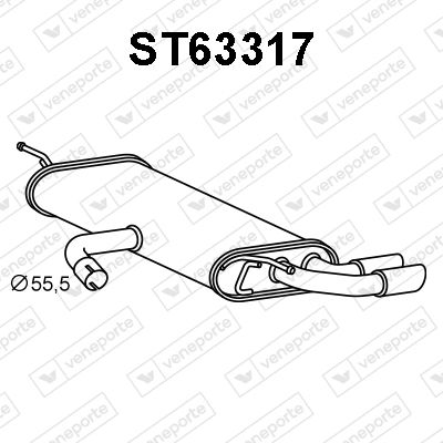  ST63317 VENEPORTE Глушитель выхлопных газов конечный