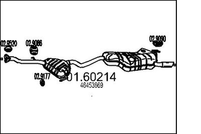  0160214 MTS Глушитель выхлопных газов конечный