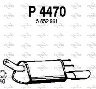  P4470 FENNO Глушитель выхлопных газов конечный