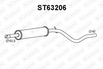  ST63206 VENEPORTE Средний глушитель выхлопных газов