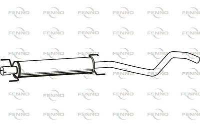  P4590 FENNO Средний глушитель выхлопных газов