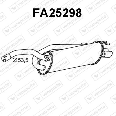  FA25298 VENEPORTE Глушитель выхлопных газов конечный