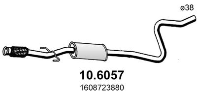  106057 ASSO Средний глушитель выхлопных газов