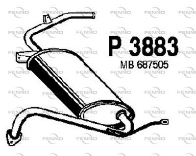  P3883 FENNO Глушитель выхлопных газов конечный