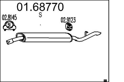  0168770 MTS Глушитель выхлопных газов конечный