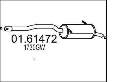  0161472 MTS Глушитель выхлопных газов конечный