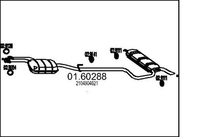  0160288 MTS Глушитель выхлопных газов конечный