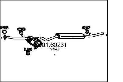  0160231 MTS Глушитель выхлопных газов конечный