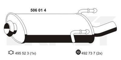  506014 ERNST Глушитель выхлопных газов конечный