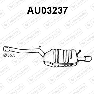  AU03237 VENEPORTE Глушитель выхлопных газов конечный