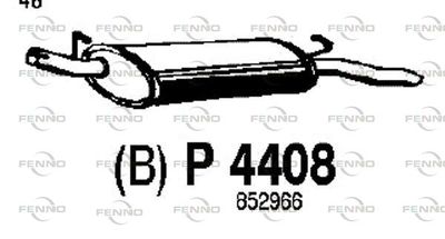  P4408 FENNO Глушитель выхлопных газов конечный