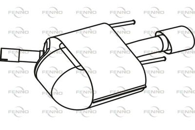  P43049 FENNO Глушитель выхлопных газов конечный