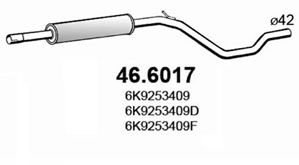  466017 ASSO Средний глушитель выхлопных газов