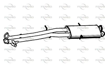  P1413 FENNO Средний глушитель выхлопных газов