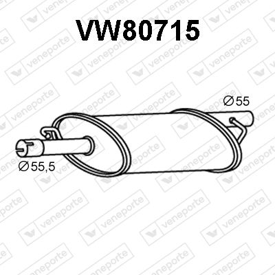  VW80715 VENEPORTE Предглушитель выхлопных газов