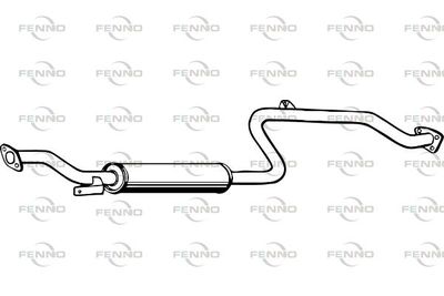  P3977 FENNO Средний глушитель выхлопных газов