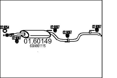  0160149 MTS Глушитель выхлопных газов конечный