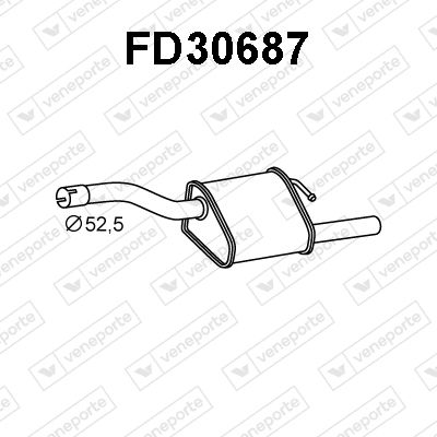  FD30687 VENEPORTE Глушитель выхлопных газов конечный