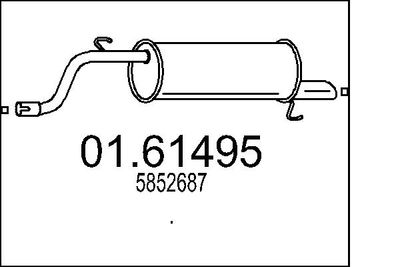  0161495 MTS Глушитель выхлопных газов конечный