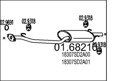  0168210 MTS Глушитель выхлопных газов конечный