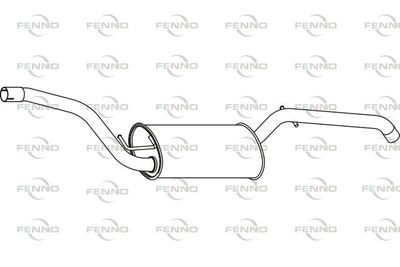  P23013 FENNO Глушитель выхлопных газов конечный