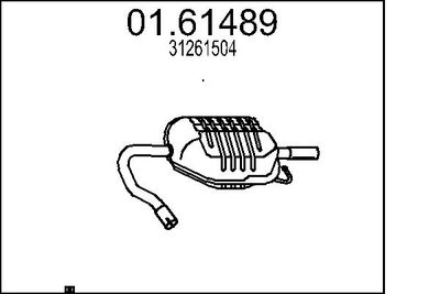  0161489 MTS Глушитель выхлопных газов конечный