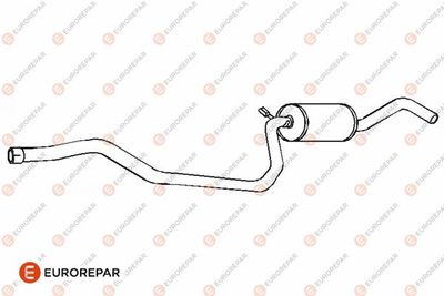  E12854A EUROREPAR Средний глушитель выхлопных газов