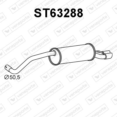  ST63288 VENEPORTE Глушитель выхлопных газов конечный