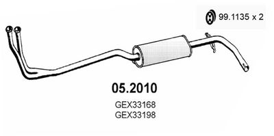  052010 ASSO Предглушитель выхлопных газов