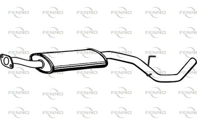  P4295 FENNO Средний глушитель выхлопных газов