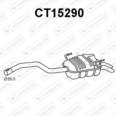  CT15290 VENEPORTE Глушитель выхлопных газов конечный