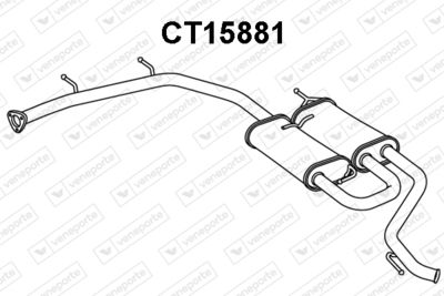  CT15881 VENEPORTE Глушитель выхлопных газов конечный