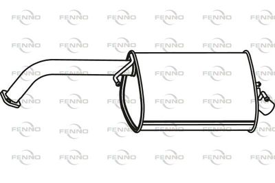  P2034 FENNO Глушитель выхлопных газов конечный