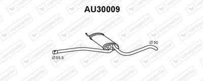  AU03009 VENEPORTE Предглушитель выхлопных газов