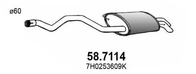  587114 ASSO Глушитель выхлопных газов конечный