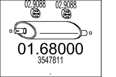  0168000 MTS Глушитель выхлопных газов конечный