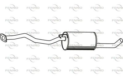  P2533 FENNO Средний глушитель выхлопных газов