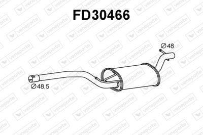  FD30466 VENEPORTE Средний глушитель выхлопных газов