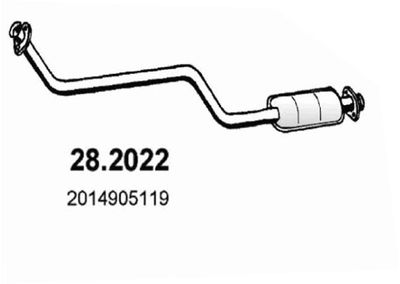  282022 ASSO Предглушитель выхлопных газов