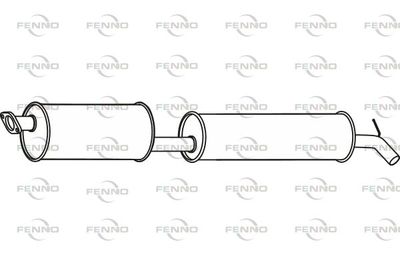  P72042 FENNO Средний глушитель выхлопных газов