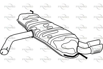  P1295 FENNO Глушитель выхлопных газов конечный