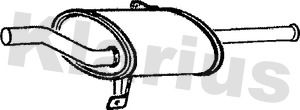  220040 KLARIUS Глушитель выхлопных газов конечный
