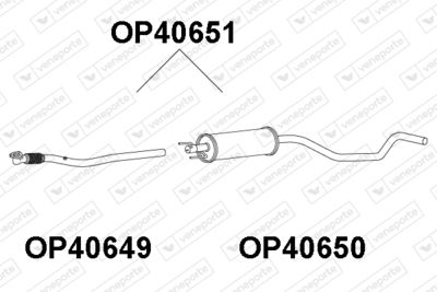  OP40651 VENEPORTE Средний глушитель выхлопных газов
