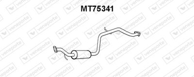  MT75341 VENEPORTE Средний глушитель выхлопных газов