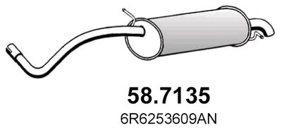  587135 ASSO Глушитель выхлопных газов конечный