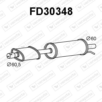  FD30348 VENEPORTE Глушитель выхлопных газов конечный