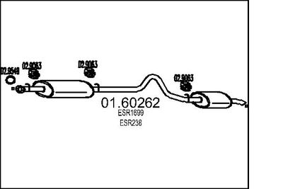  0160262 MTS Глушитель выхлопных газов конечный