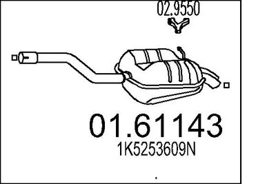  0161143 MTS Глушитель выхлопных газов конечный